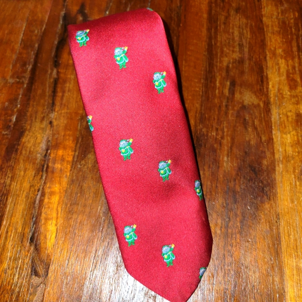 David Ross Santa Claus Men’s Tie American Collection Red Green Skinny